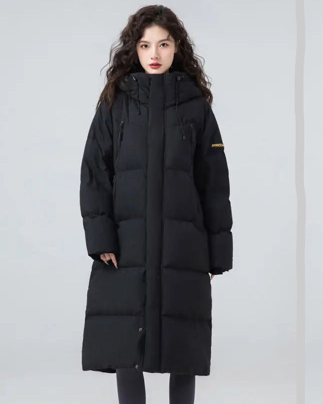 Longline Hooded Duck Down Coat