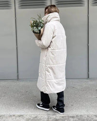 Belted Quilted Long Puffer Coat