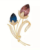 Women's Vintage Double-Flower Brooch