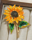 Exquisite Baroque Sunflower Brooch