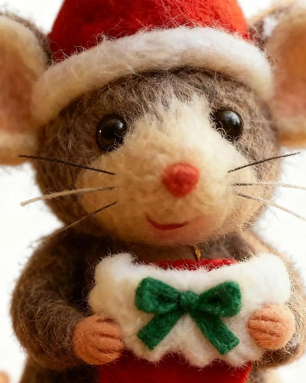 Christmas Felt Mouse Decorative Figurine