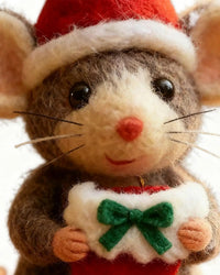 Christmas Felt Mouse Decorative Figurine