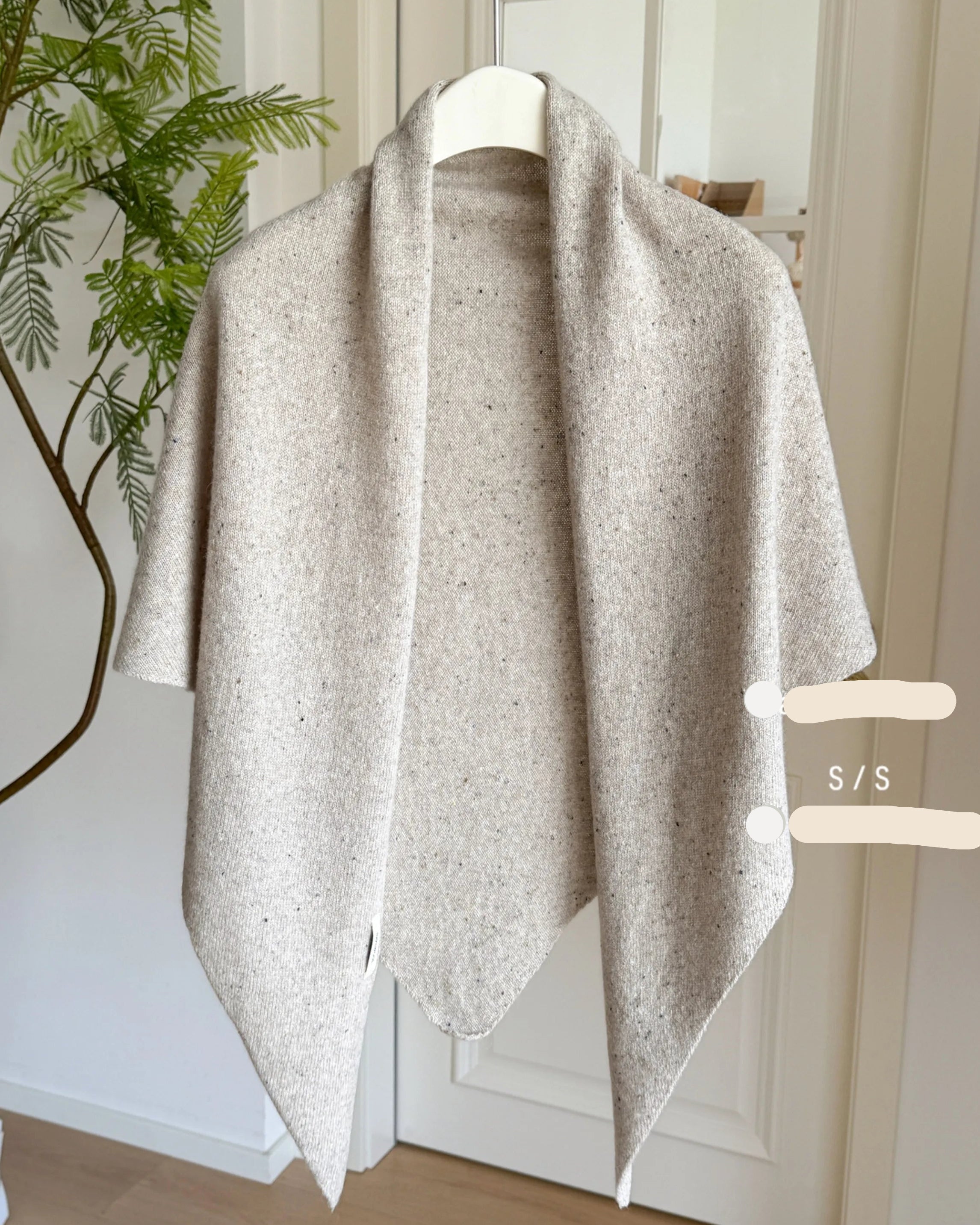 Wool Oversized Triangle Shawl Scarf