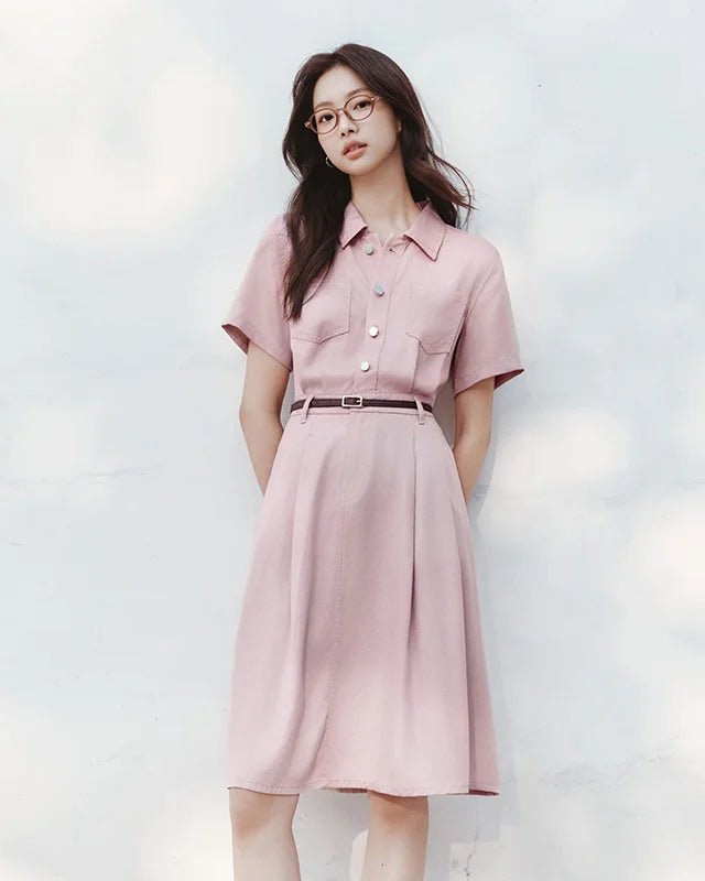 Casual And Stylish Fitted Button Denim Dress