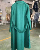 Belted Wool-Blend Wrap Coat