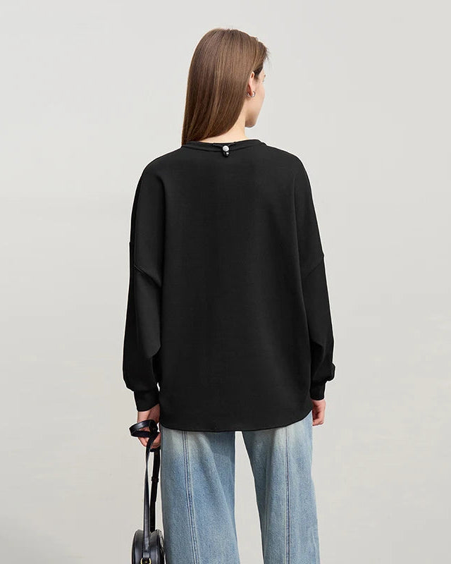 Casual Cotton Loose-Fitting Long-Sleeved Sweatshirt