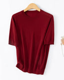Crew Neck Short-Sleeved Pullover Sweater