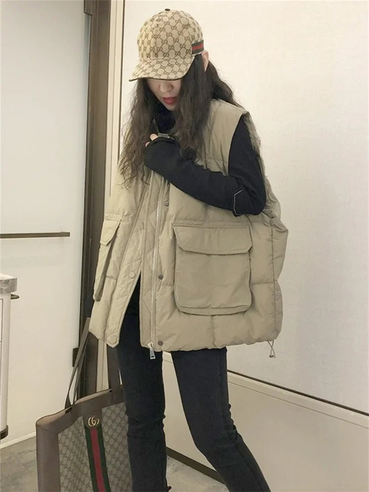 Casual Round-Neck Vest Down Jacket