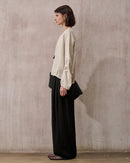 Fashionable Linen U-Neck Long-Sleeved Shirt