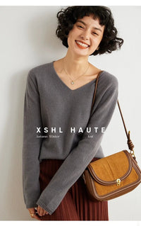 V-Neck Cashmere Basic Jumper
