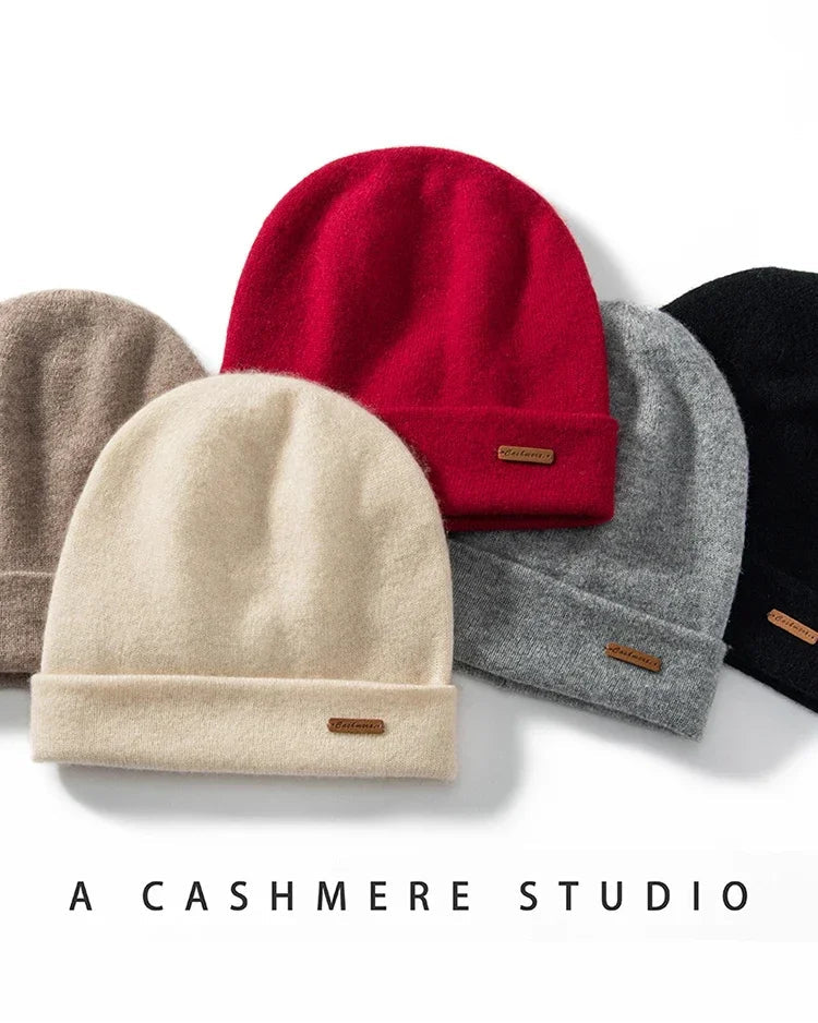 Cashmere Double-Layer Beanie