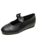 Women's Round-Toe Bow Flat Shoes