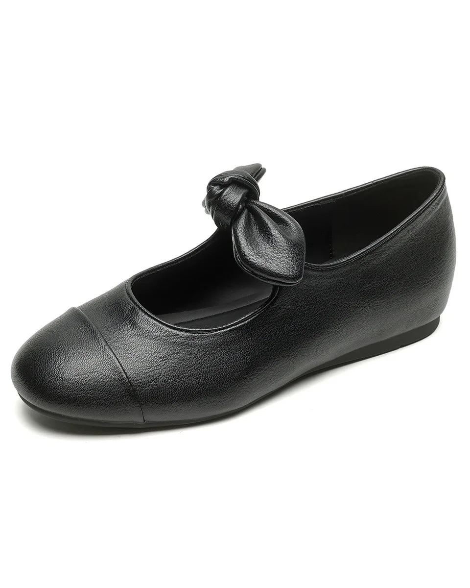 Women's Round-Toe Bow Flat Shoes
