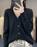 Merino Wool V-Neck Cardigan