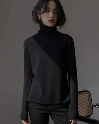 Cashmere Turtleneck Loose Knit Sweater