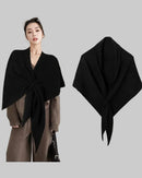 Knitted Wool Blend Shoulder Wrap Shawl