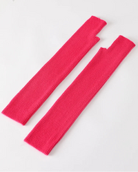 Wool Blend Knit Long Arm Warmers