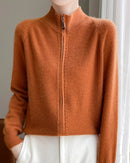 Raglan Merino Wool Zip Cardigan