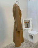 Belted Wool-Blend Wrap Coat