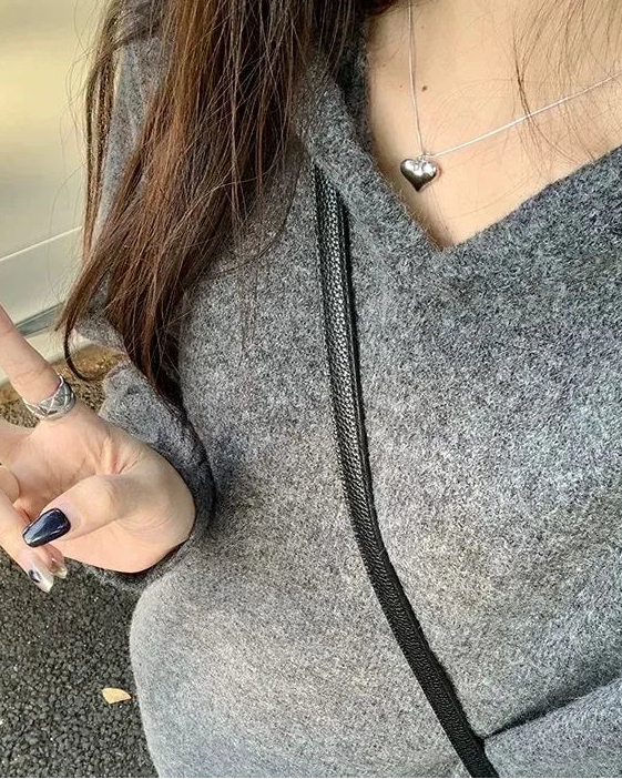 Wool V-Neck Relaxed Knit Dress