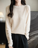 Layered-Look Wool-Blend Knit Top
