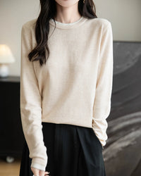 Layered-Look Wool-Blend Knit Top