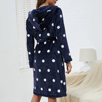 Flannel Hooded Pajamas Robe