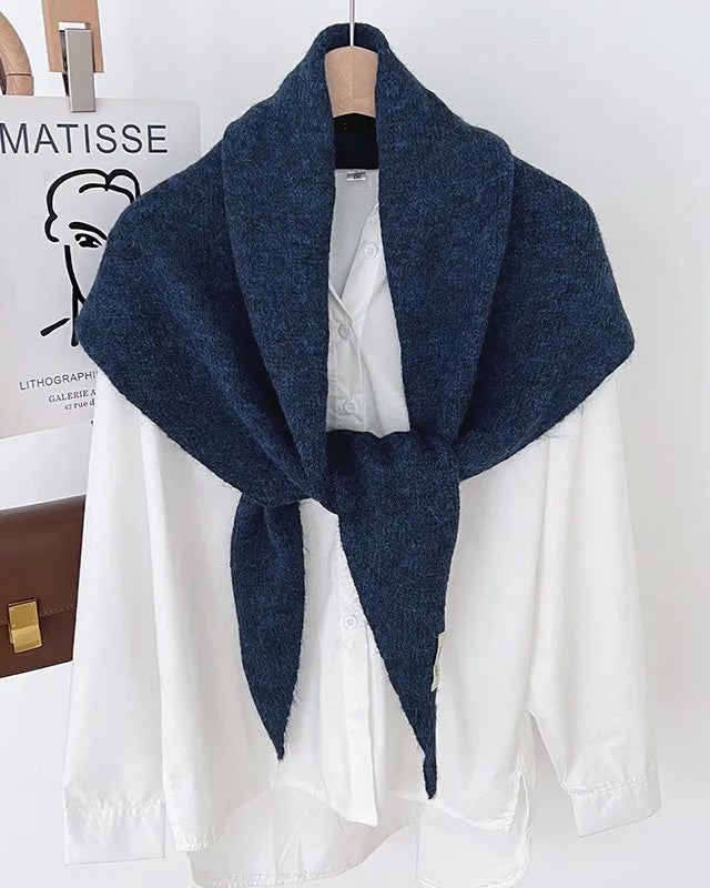 Textured Triangle Knit Scarf