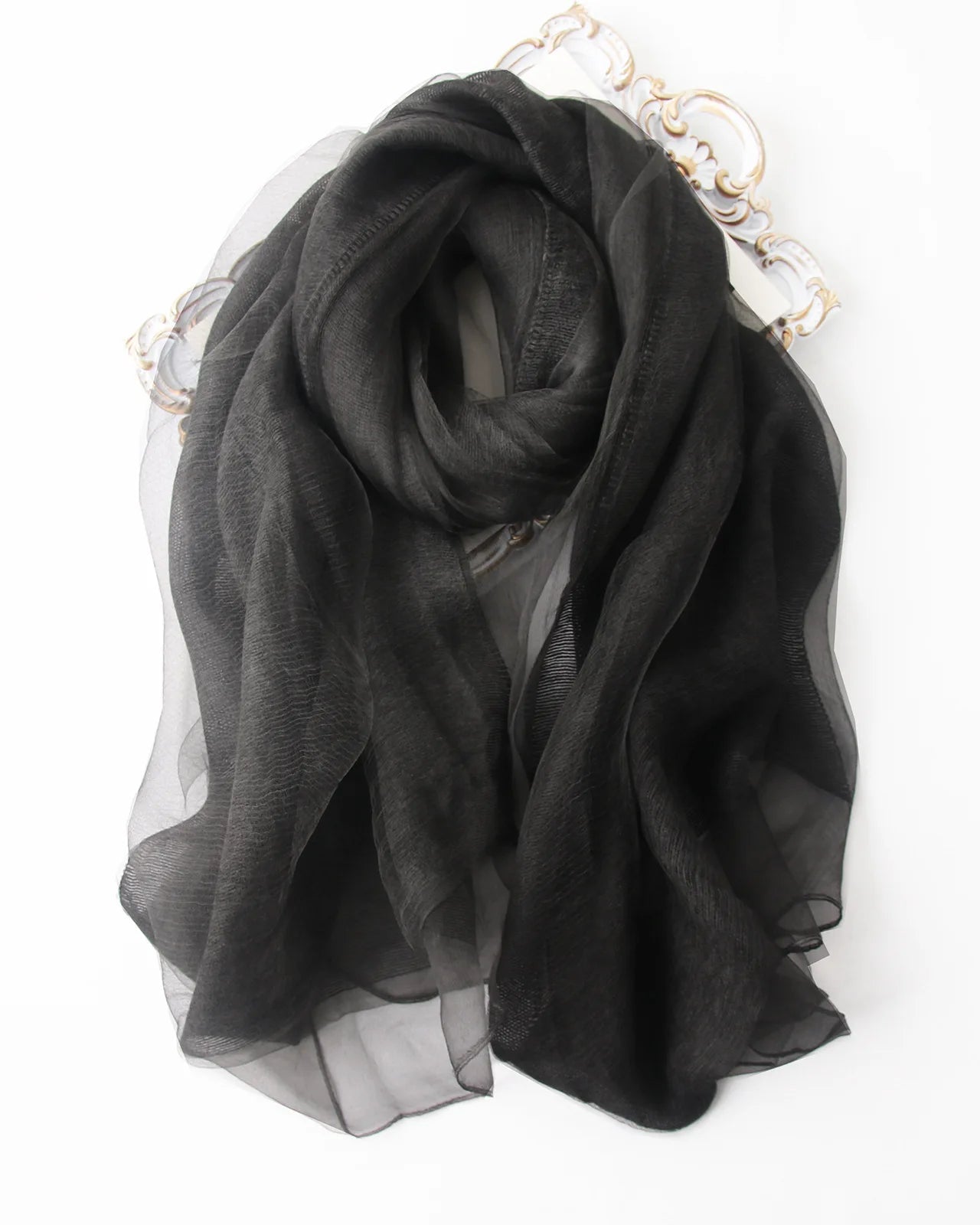 Lightweight Silk Wool Knit Shawl