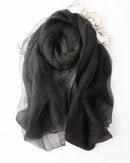 Lightweight Silk Wool Knit Shawl