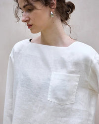 Retro One-Shoulder Collar Casual Loose T-Shirt