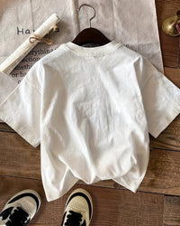 Lemon Print Knit Cotton Tee