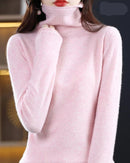 High-Neck Knitted Wool Pullover