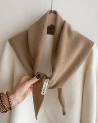 Women's Wool Knit Triangular Scarf