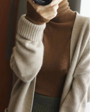 Stretch Wool Turtleneck Sweater
