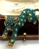 Baroque-Style Leopard Print Brooch