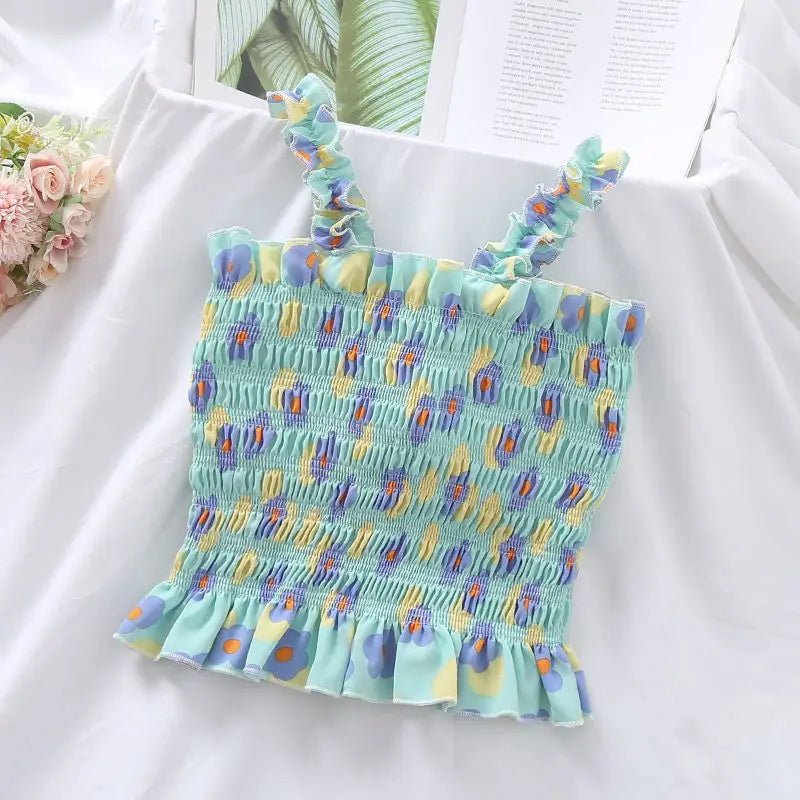 Print Folds Bohemian Sleeveless Vest