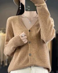 Merino Wool V-Neck Cardigan