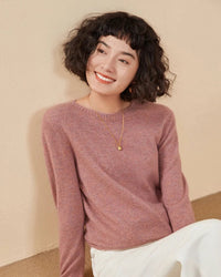 Casual Round Neck Loose Cashmere Sweater