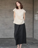 Linen Crew Neck Loose Casual Sleeveless Shirt