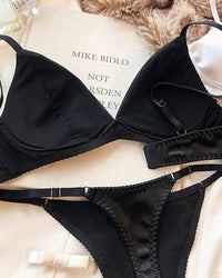 Sexy Silky Triangle Cup Wire-Free Bra Set
