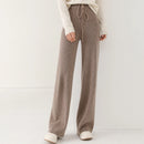100% Wool Knitted Straight Leg Pants