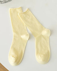 Lightweight Knit Hollow Crew Socks
