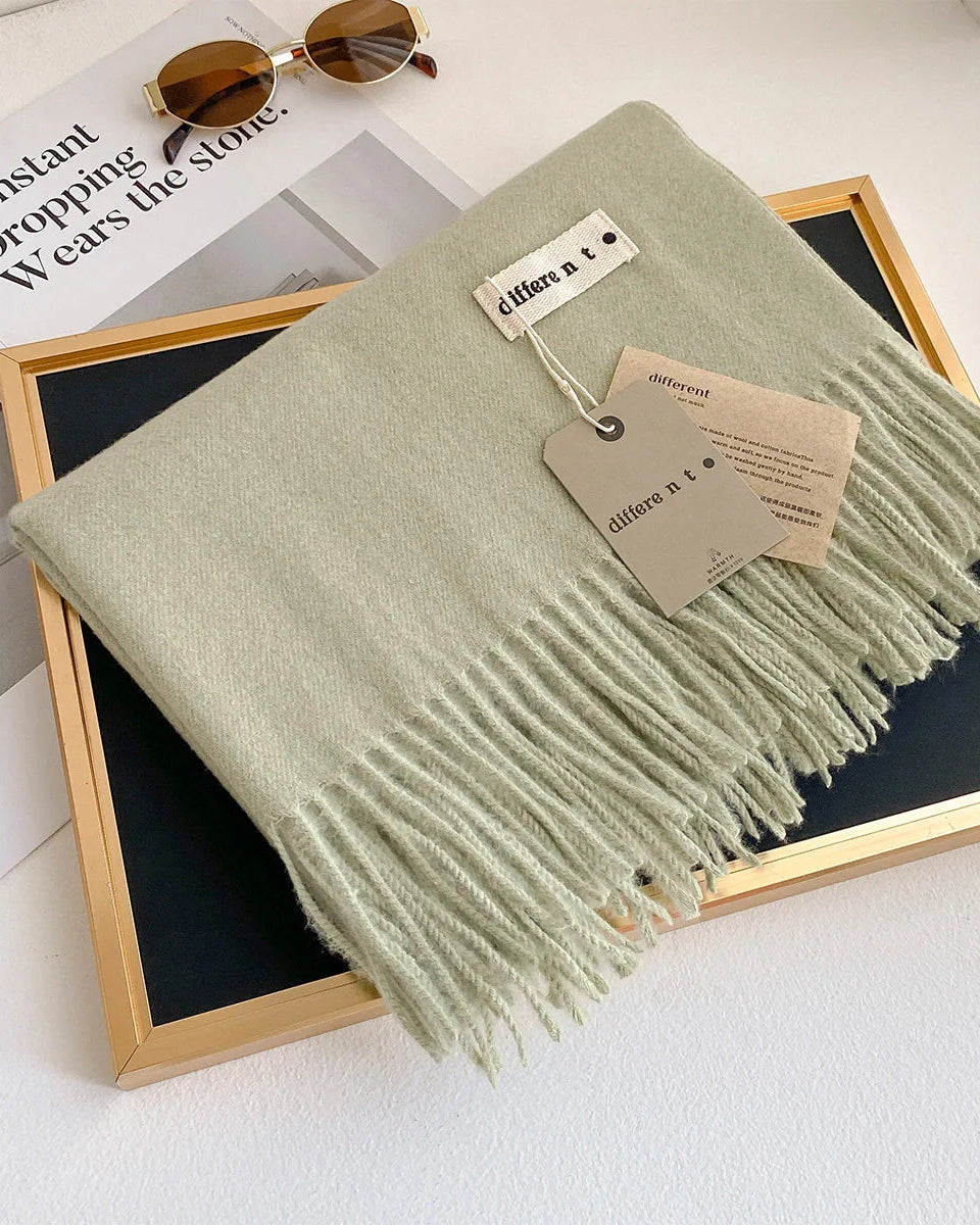 Thick Faux-Cashmere Shawl
