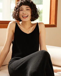 Cashmere V-Neck Slip Dress