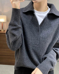 Merino Wool Polo Neck Sweater