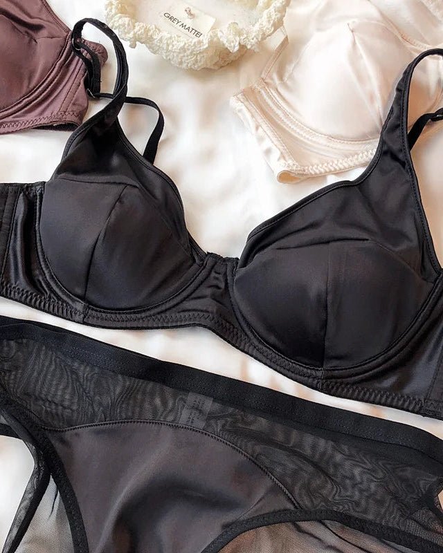 Ice Silk Comfortable Push-Up Bra Set