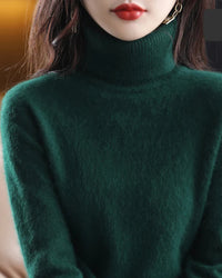 Plush Mink Cashmere Turtleneck Sweater