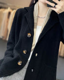 Pure Wool Stand Collar Cardigan