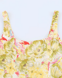 Casual And Sweet Floral Print Sundress